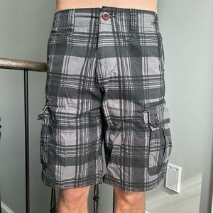 Plaid Cargo Shorts